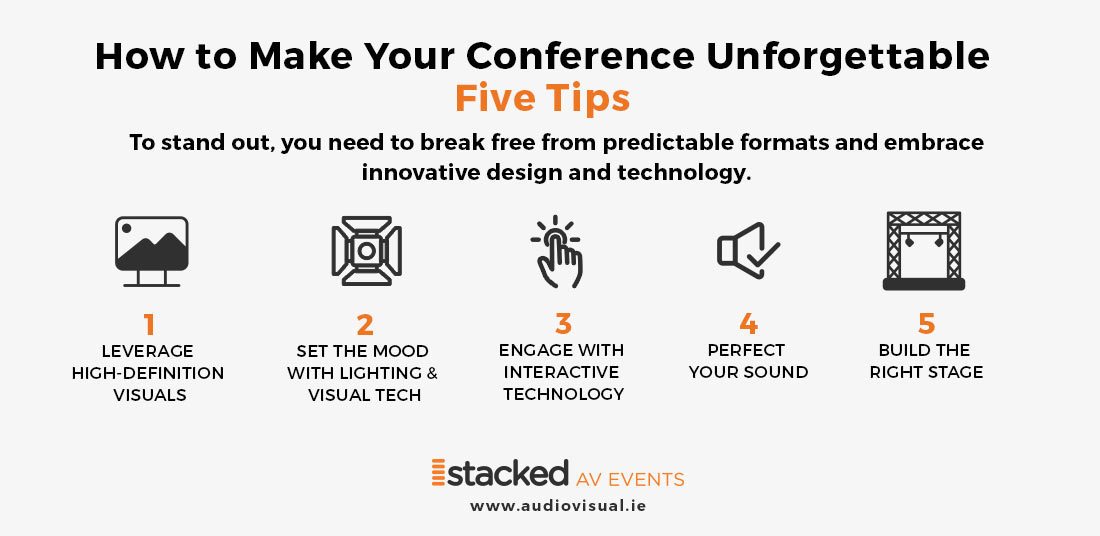 How to Make your Conference Unforgettable - Five Tips - Stacked AV Events