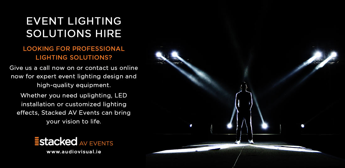 Events Lighting Solutions Hire Ireland - Stacked AV Events